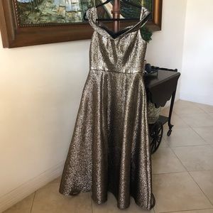 Mia Paluzzi Gold formal gown
